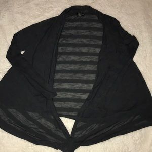 Black Sheer Wet Seal Cardigan